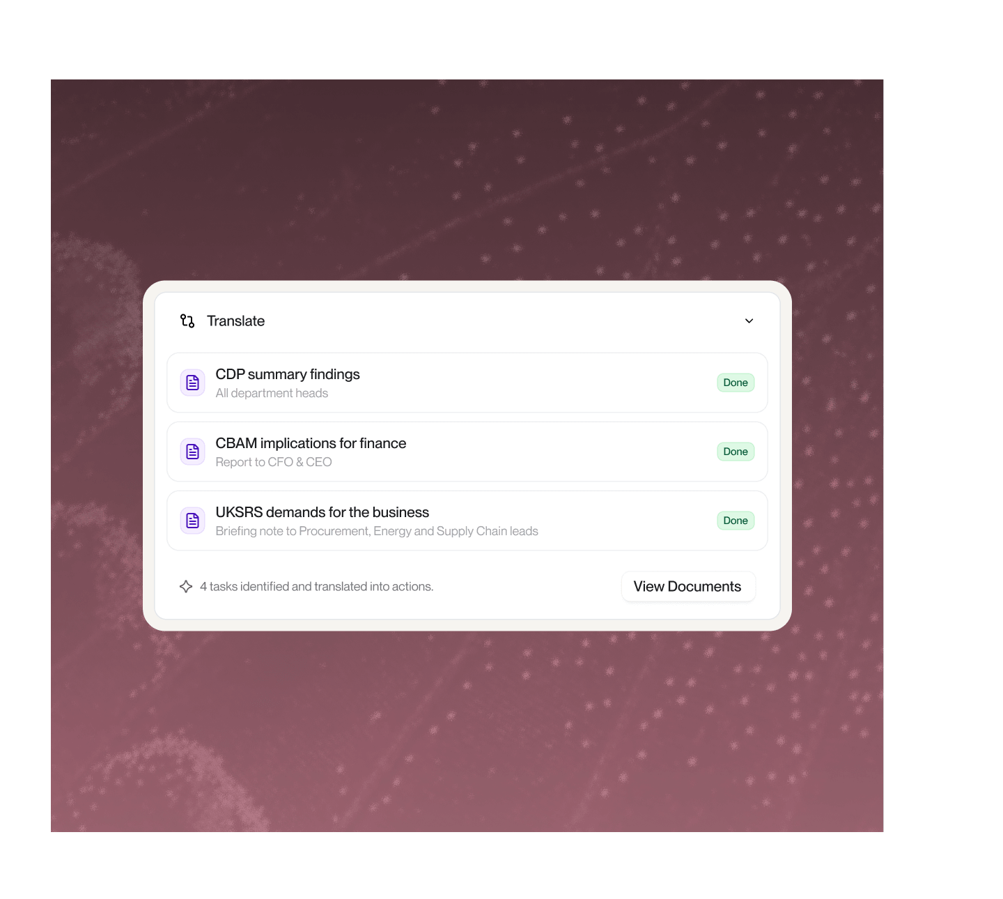 Translate sustainability for all — product preview
